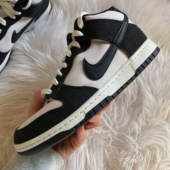 🎁 NIKE Dunk Mid black sail m8/w9.5 - Picture 4 of 13